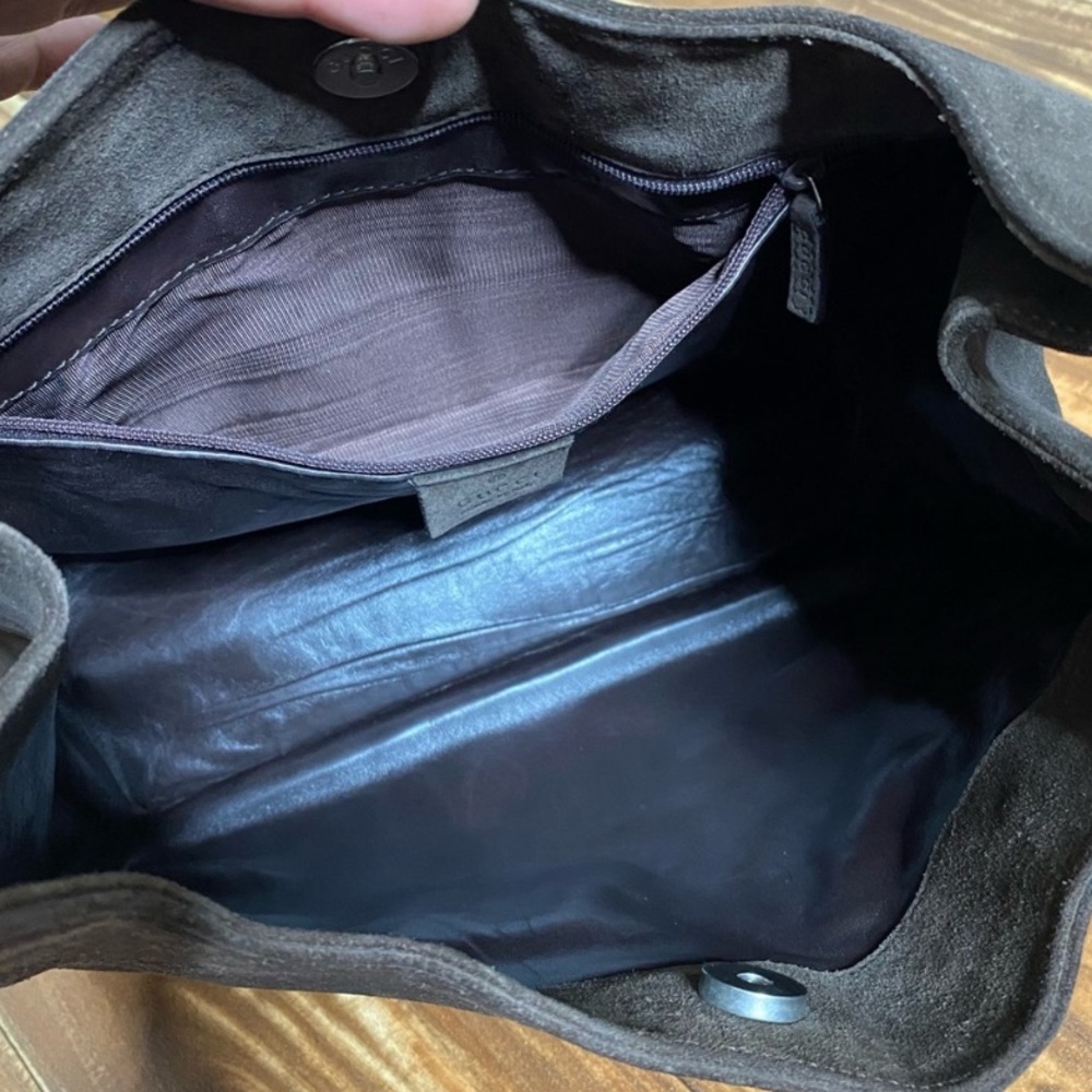 vtg Gucci Brushed Suede Leather Hobo - Picture 7 of 16